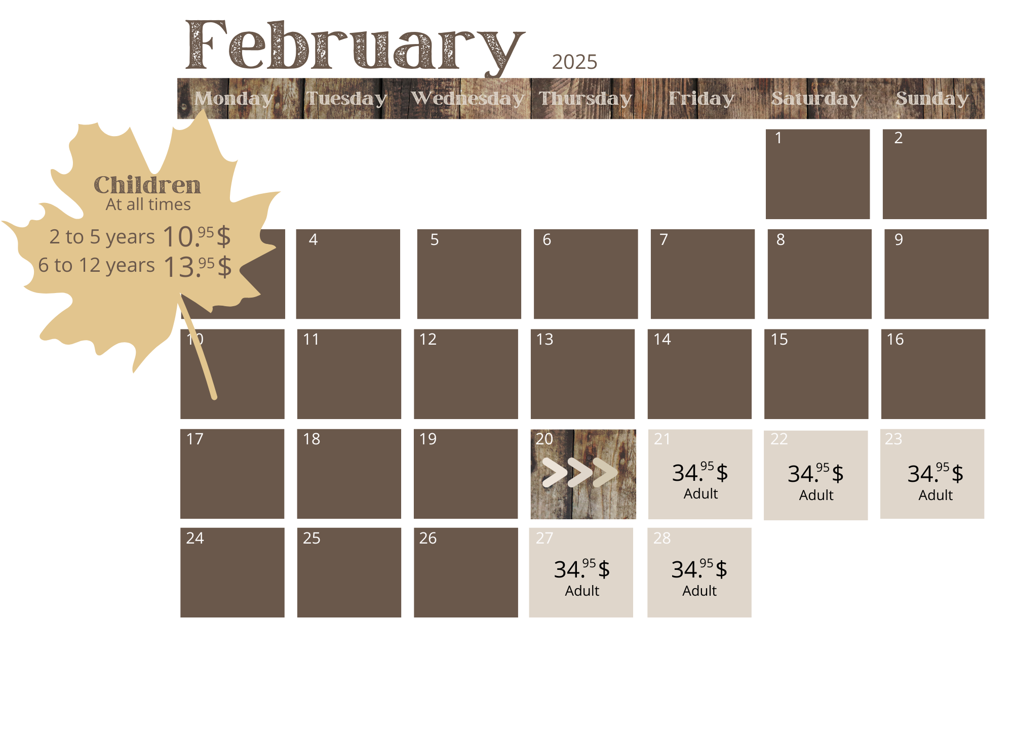 | Le Chalet des Érables Price February 2025